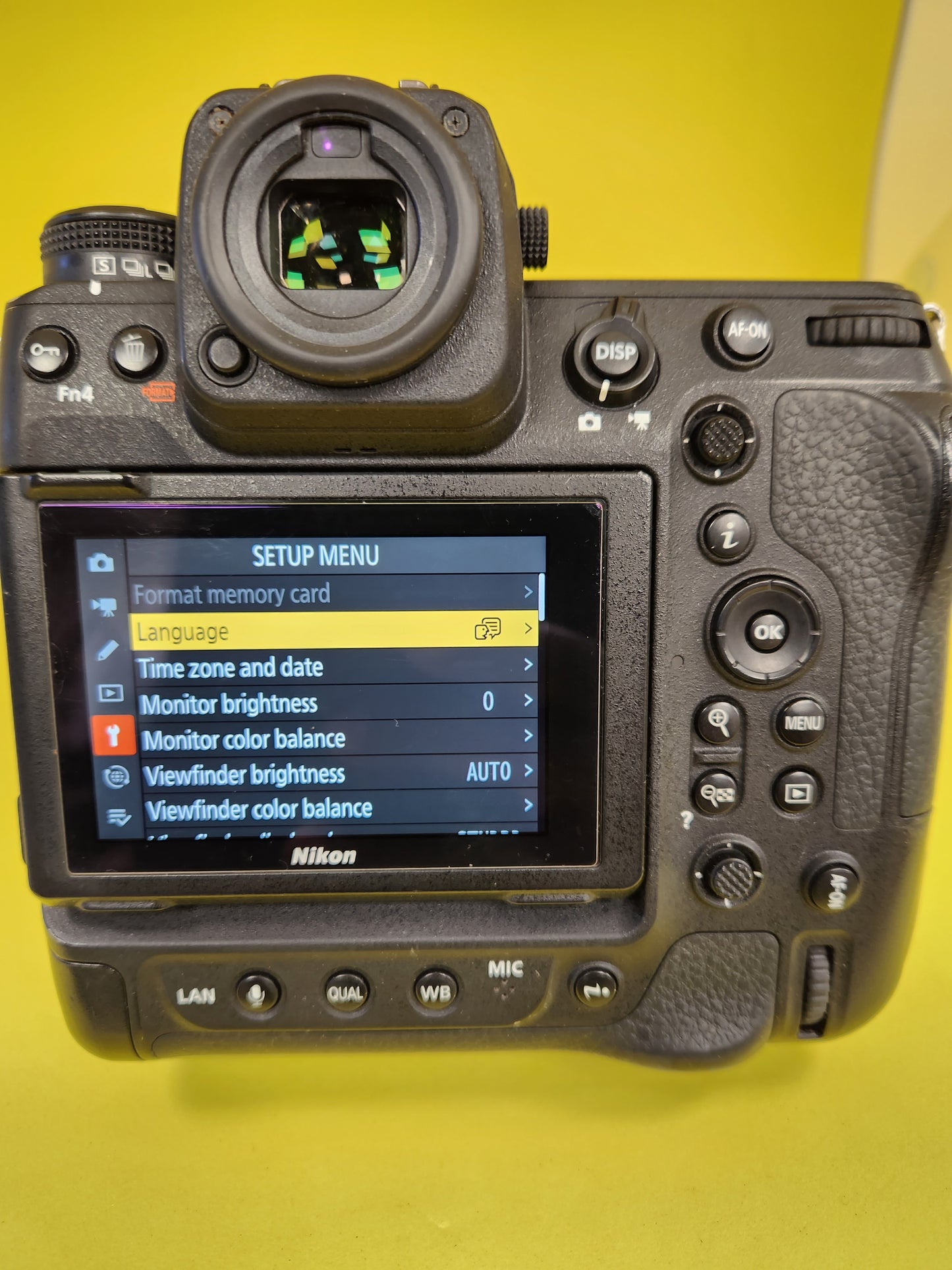 Nikon Z9 used with lens