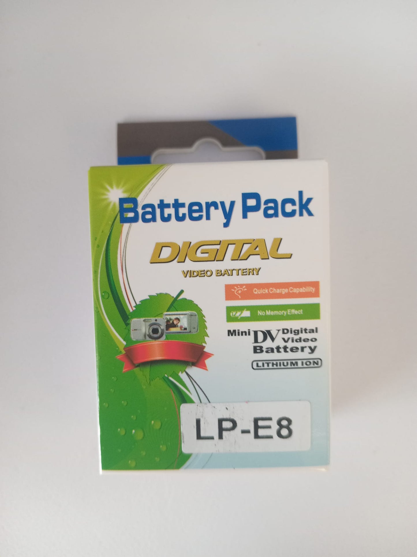 Digital video camera battery for LP-E8