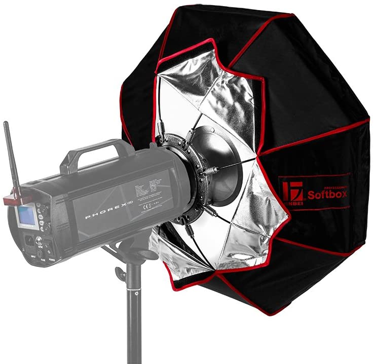 Jinbei Foldable BD 60 Beauty Dish Light Softbox 60 cm Silver For Portys and Studio Flash