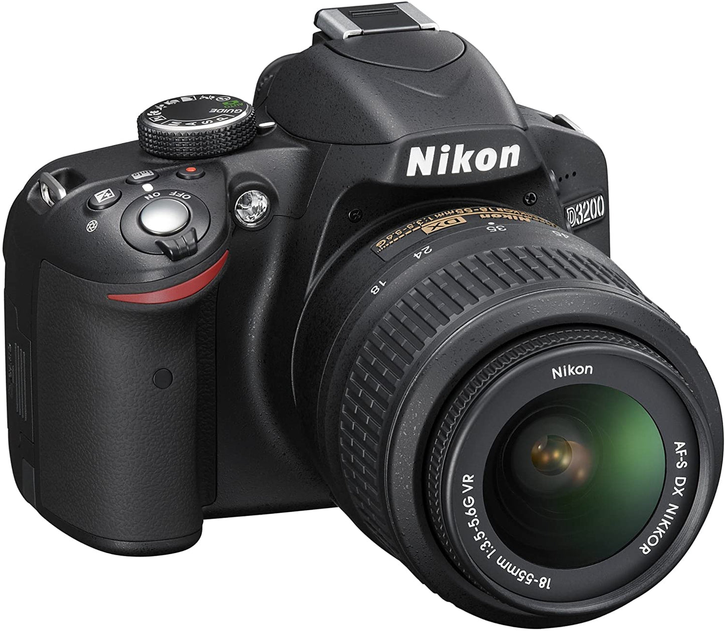 Nikon D3200 Camera 24.2 MP CMOS Digital SLR with 18-55mm f/3.5-5.6 Auto Focus-S DX VR NIKKOR Zoom Lens (Black) (USED) R 4500
