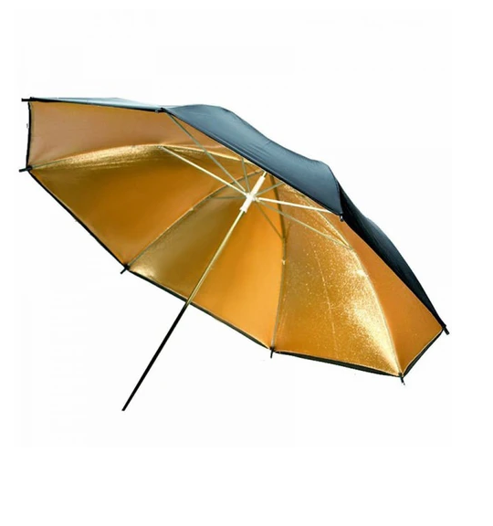 Umbrella Light Reflector Black Gold 33 inch