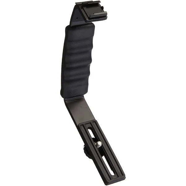 Universal Grip L Bracket with 2 Side Hot Shoe Mount Video Light Flash DSLR Holder Camcorder (Accessories)