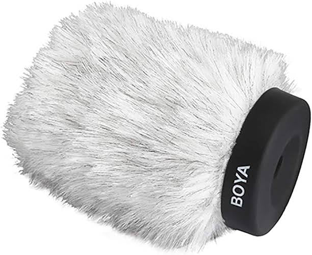 Boya BY-P100 Slip-On Fur and Open-Cell Foam Windshield