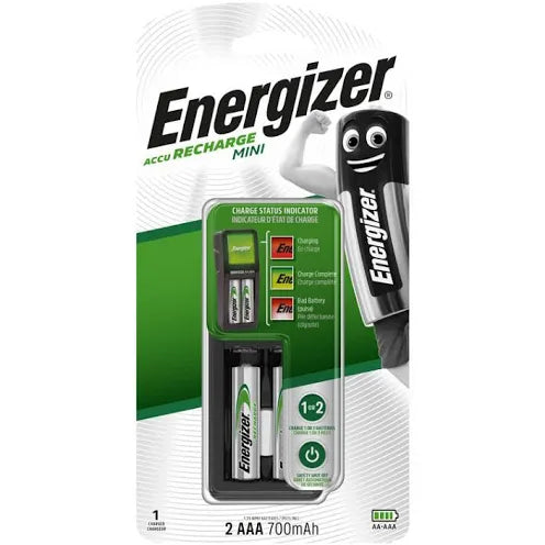 Energizer Mini Charger With Status Indicator (Aa & Aaa) +2 AAA Batterie